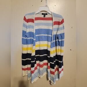 Womens Chaps Rainbow Striped Cardigan Small